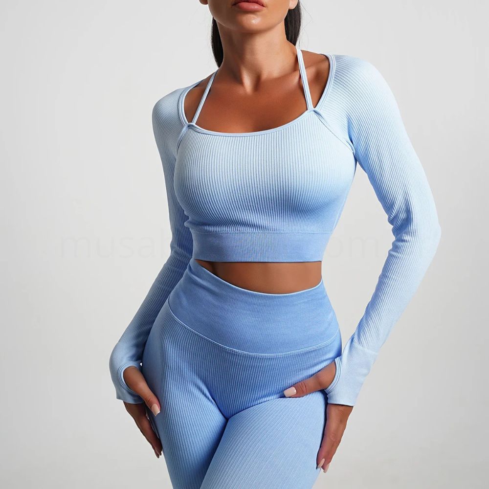 Cropped Feminino Manga Longa - Gradient